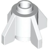 LEGO Steen 1x1 Rond met Vinnen WIT (100 stuks)