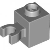 LEGO Steen 1x1 met Clip LICHTGRIJS (100 stuks)