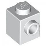 LEGO Steen 1x1 met 1 Zij-nop WIT (100 stuks)