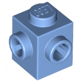 LEGO Steen 1x1 met Zij-noppen LICHTBLAUW (100 stuks)