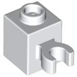 LEGO Steen 1x1 met Clip WIT (100 stuks)