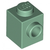 LEGO Steen 1x1 met 1 Zij-nop ZANDGROEN (100 stuks)