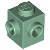 LEGO Steen 1x1 met Zij-noppen ZANDGROEN (100 stuks)