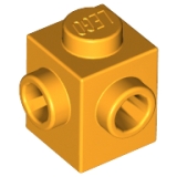 LEGO Steen 1x1 met Zij-noppen OKERGEEL (100 stuks)