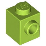 LEGO Steen 1x1 met 1 Zij-nop LIMEGROEN (100 stuks)