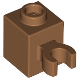 LEGO Steen 1x1 met Clip NOUGAT (100 stuks)