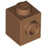 LEGO Steen 1x1 met 1 Zij-nop NOUGAT (100 stuks)