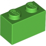 LEGO Steen 1x2 HELDERGROEN (100 stuks)