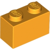 LEGO Steen 1x2 OKERGEEL (100 stuks)