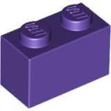 LEGO Steen 1x2 PAARS (100 stuks)