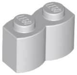 LEGO Steen 1x2 Palisade LICHTGRIJS (100 stuks)