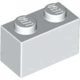 LEGO Steen 1x2 WIT (100 stuks)
