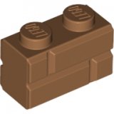 LEGO Steen 1x2 met Steenmotief NOUGAT (100 stuks)
