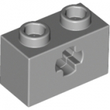 LEGO Steen 1x2 met Asopening LICHTGRIJS (100 stuks)