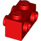 LEGO Steen 1x2 met Noppen aan 2 Zijden ROOD (100 stuks)