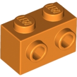 LEGO Steen 1x2 met Zij-noppen ORANJE (100 stuks)