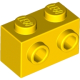 LEGO Steen 1x2 met Zij-noppen GEEL (100 stuks)