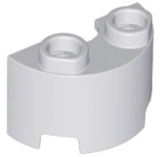 LEGO Steen 1x2 Halfrond LICHTGRIJS (100 stuks)