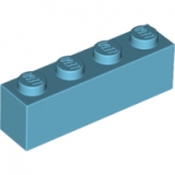 LEGO Steen 1x4 AZUURBLAUW (100 stuks)