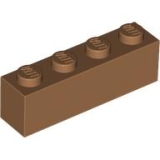 LEGO Steen 1x4 NOUGAT (100 stuks)