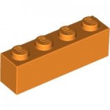 LEGO Steen 1x4 ORANJE (100 stuks)