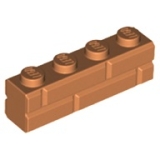 LEGO Steen 1x4 met Steenmotief NOUGAT (100 stuks)