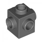 LEGO Steen 1x1 met 4 Noppen DONKERGRIJS (100 stuks)