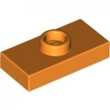 LEGO Plaat 1x2 met Nop ORANJE (100 stuks)