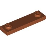 LEGO Plaat 1x4 met 2 Noppen DONKERORANJE (100 stuks)