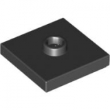 LEGO Plaat 2x2 met Nop ZWART (100 stuks)