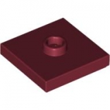 LEGO Plaat 2x2 met Nop DONKERROOD (100 stuks)